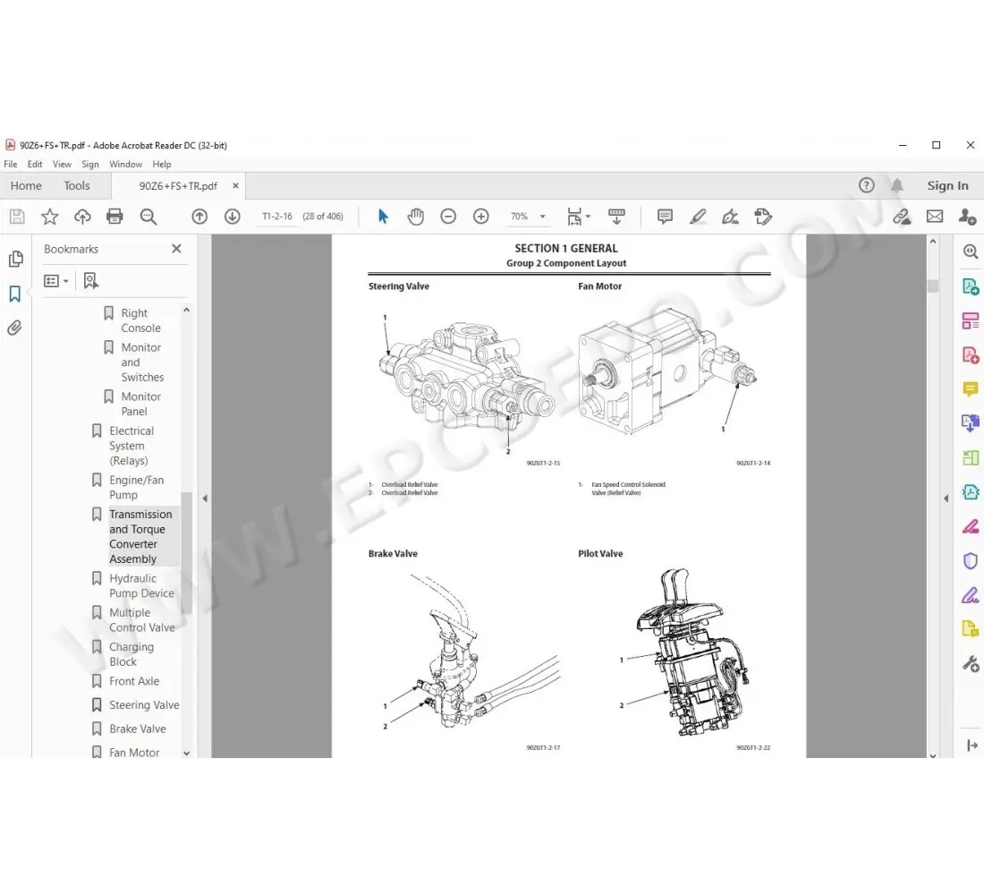 Kawasaki Wheel Loader 90Z6 parts + service manual